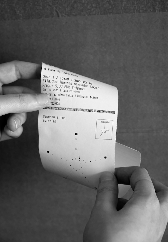 Photo of printed prototype of a data visualisation system for reviewing movies.
